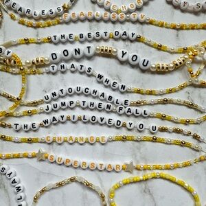 taylor swift fearless beaded friendship bracelets